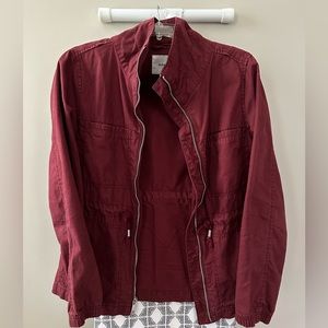 Women’s Old Navy Utility Jacket — Burgundy/Wine, Size S